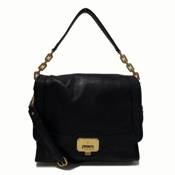 Cole Haan Jenna Black LeatherSatchel Bag